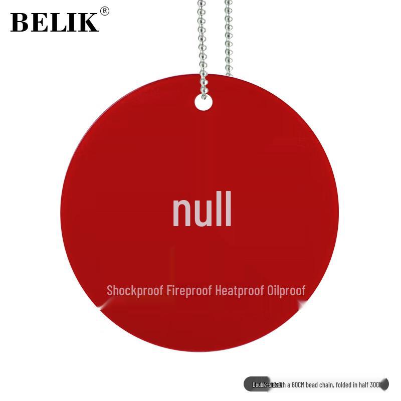 BELIK 4-Proof Acrylic Oxygen Cylinder Status Warning Sign 8cm Diameter