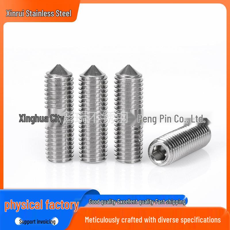 DIN914 M3-M12 304 Stainless Steel Pointed Grub Screw (Headless)