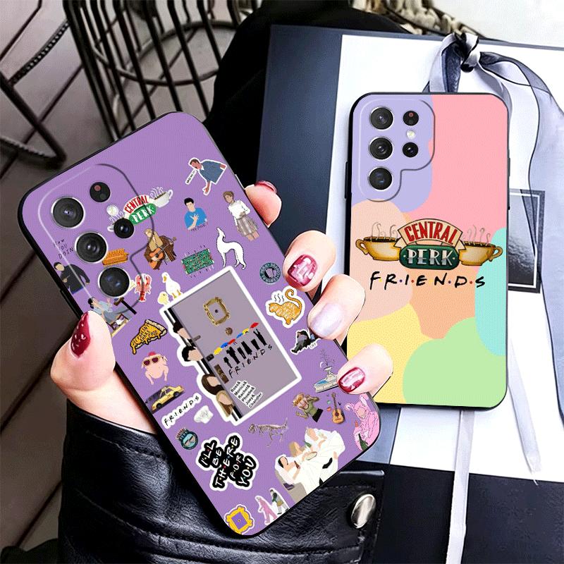 Friends Tv Show Theme Soft Phone Case for Samsung Galaxy S26 S25 Edge S24 Ultra S23 Plus S22 S21 FE S20 Black Cover Back Shell