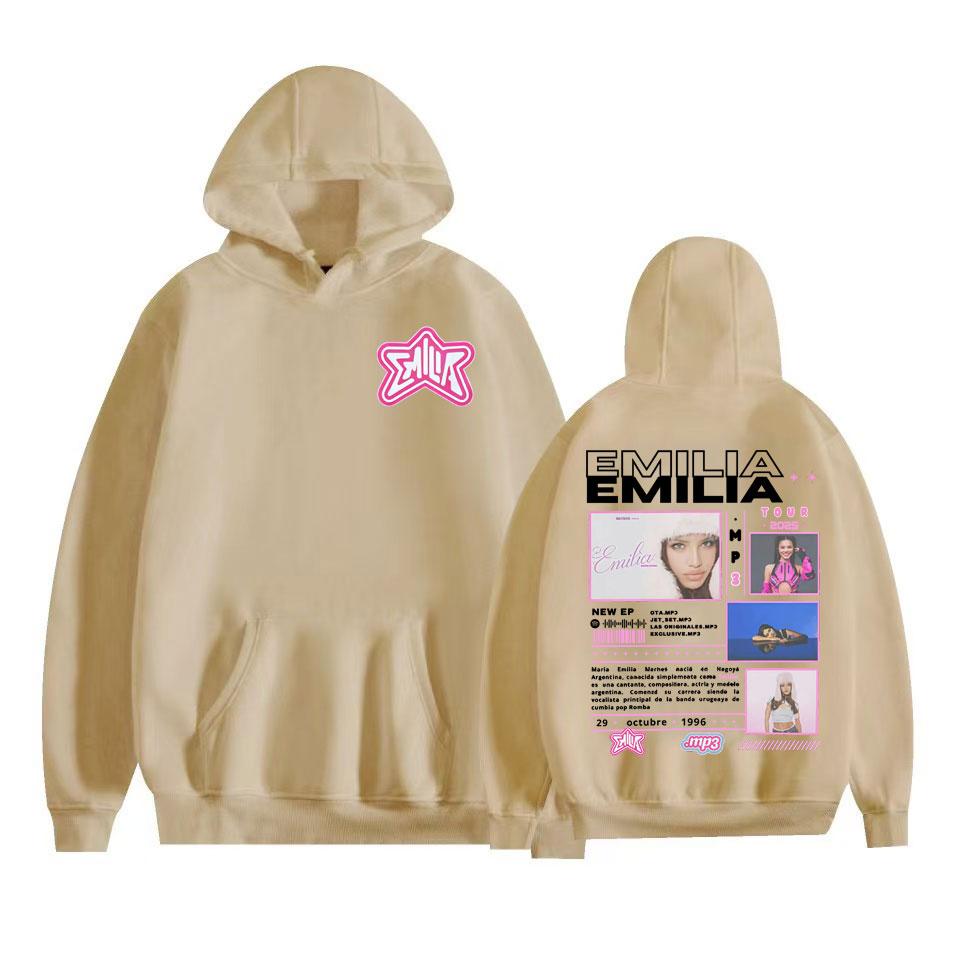 Singer Emilia Mernes MP3 Tour 2025 Cover Hoodies Men Women Aesthetic Fashion Hip Hop Sweatshirt Casual Comfort Bodywarmer Hoodie