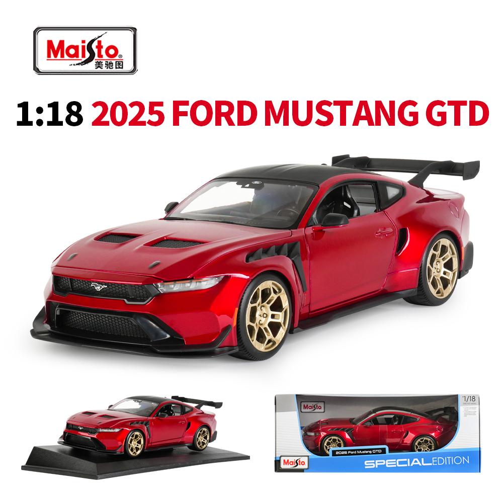 

Maisto 1:18 2025 Ford Mustang GTD Sports Car Static Simulation Die Cast Vehicles Collectible Model Car Toys
