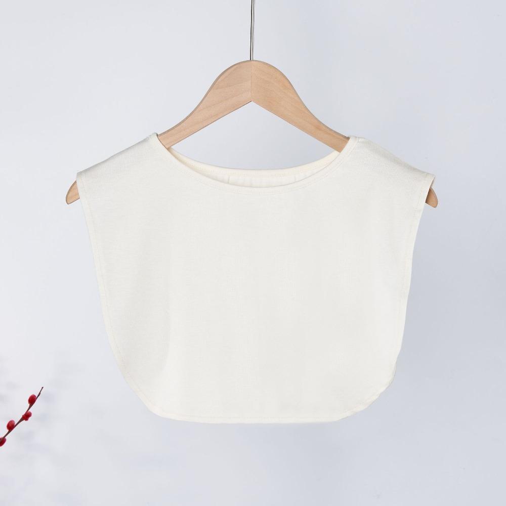 

Однотонный накладной воротник с начесом, декоративный съемный воротник-основа для рубашки, домашняя одежда Beige-A