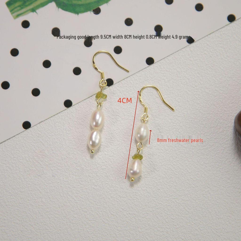 Elegant Retro Freshwater Pearl Earrings - Niche Chinese Style for Women, Perfect for Hanfu