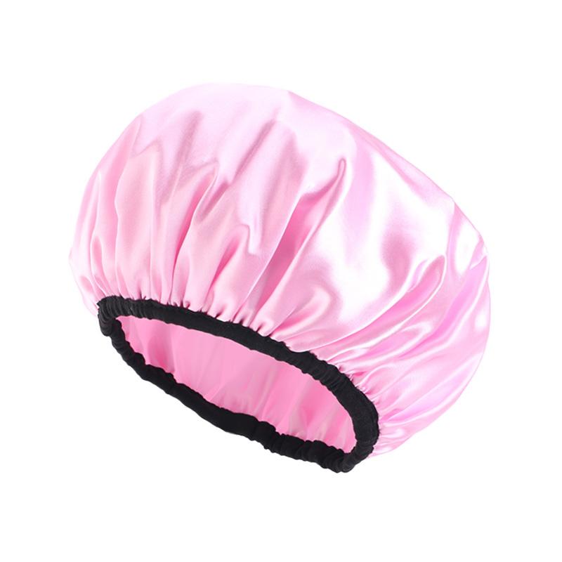 Hot Double Layer Reusable Hair Bath Cap Custom Logo Waterproof EVA Elastic Band Shower Cap