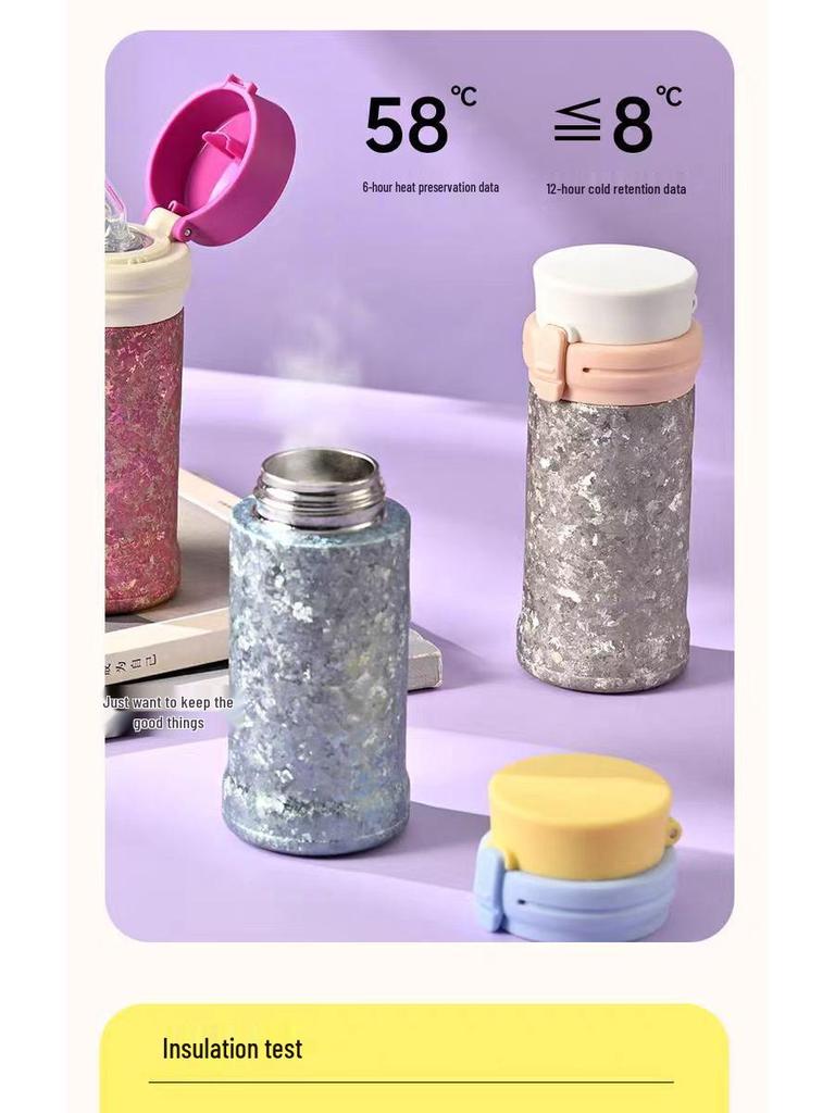 Kashima Titanium Insulated Travel Mug - Portable Double-Layer Pop-Up Pocket Cup for Outdoor Cycling & Climbing, with Gift Box.