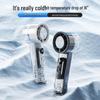 Ice Pack Handheld Turbo Fan - Compact High-Speed Steel Cooling with Transparent Design