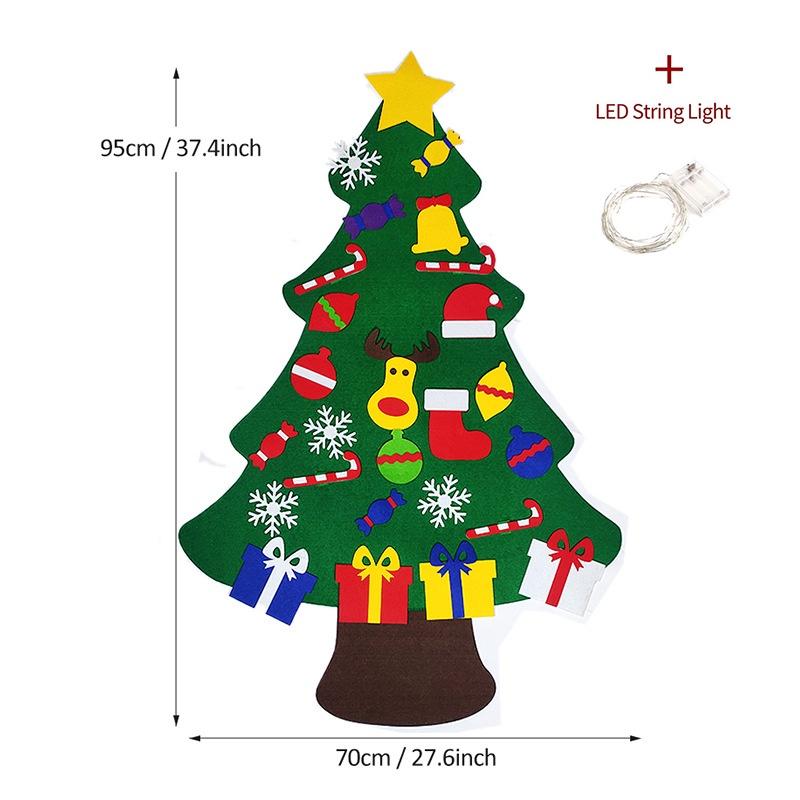 

Огни 3м Светодиодная Войлочная Рождественская Елка Дети Малыши Рождество Сделай Сам Настенное Украшение Подвесное Jingle Bell