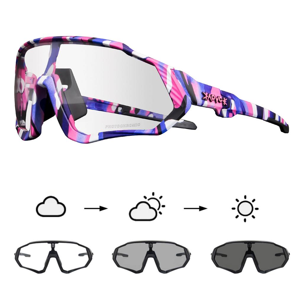 Kapvoe Photochromic Sunglasses for Men Glasses Cycling Women MTB Mountain Road Bicycle Eyewear Sports Cycling Oculos Ciclismo