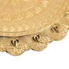 Turkish Tea Coffee Serving Tray Vintage   Embossed Pattern Round Coffee Plate for Bar Outdoor   Dessert