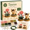 12 Zodiac Signs DIY Beaded Garden Kit, Handmade Bead Flower & Figurine Craft Set, Creative Hobby Decor Gift