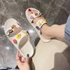 Fashion 2025 Comfortable Slippers Striped Cartoon Platform Sandals Ladies Outdoor Shoes Women Summer Casual Slides Beach Sandals