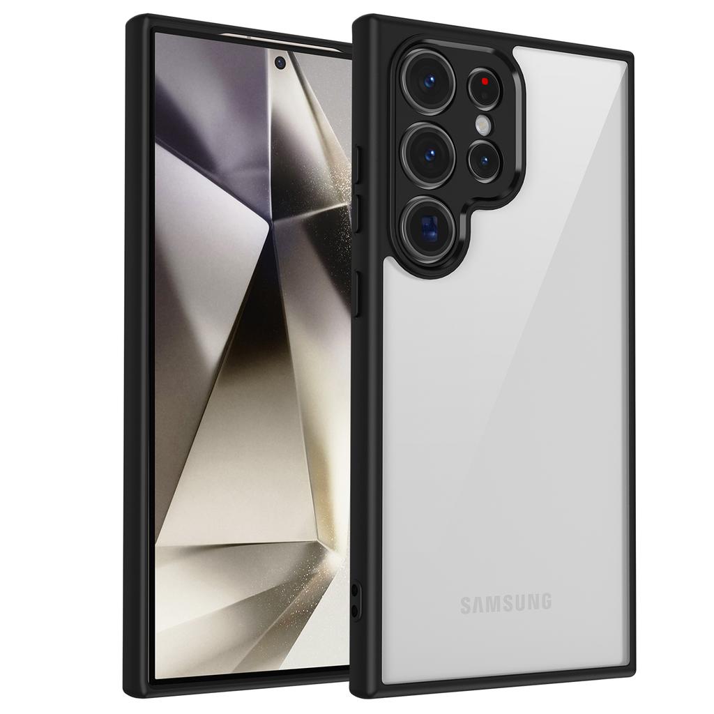 For Samsung Galaxy S22 Ultra 5G Case Matte Skin Touch Clear PC + TPU Shockproof Phone Back Cover