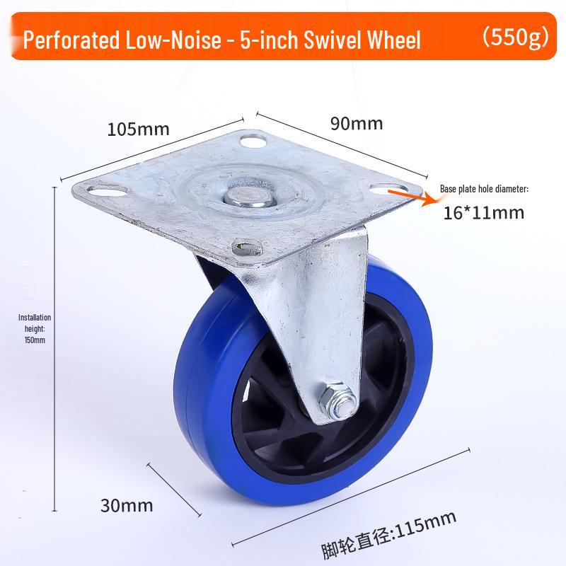 Stummes Gummirad mit mehreren Spezifikationen: Feststell- und Lenkrolle für Handwagen
