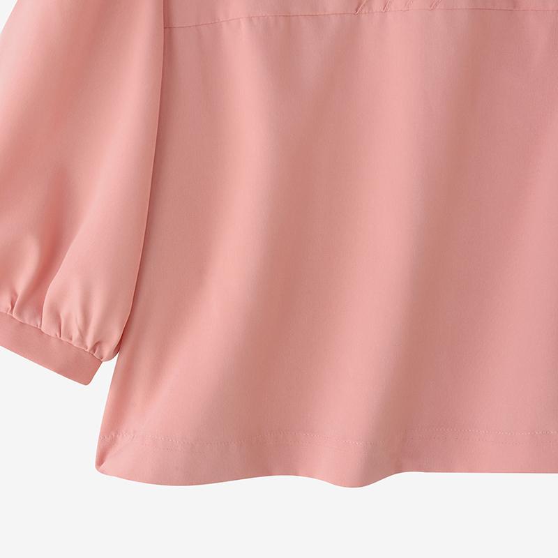 ZANZEA Women Casual Round Neck Solid Color Half Sleeve Blouse