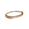 2025 Luxe Gold-Plated Diamond Letter Bangle: Versatile & Elegant Women's Jewelry