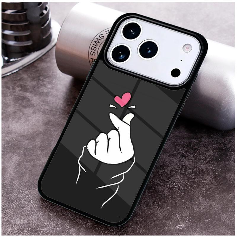 

Hand Holding Moon Finger Heart Phone Case for iPhone 17 16 15 Pro Max Air 14 13 12 11 Plus Shockproof Cover iPhone 15