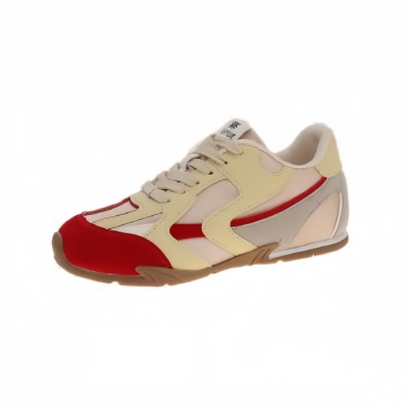 

Fashion German Training Sports Shoes 2025 Spring Autumn New Style Lightweight Round Toe Women Flat Shoes Fashion Comfy Soft Sneakers 35 красный