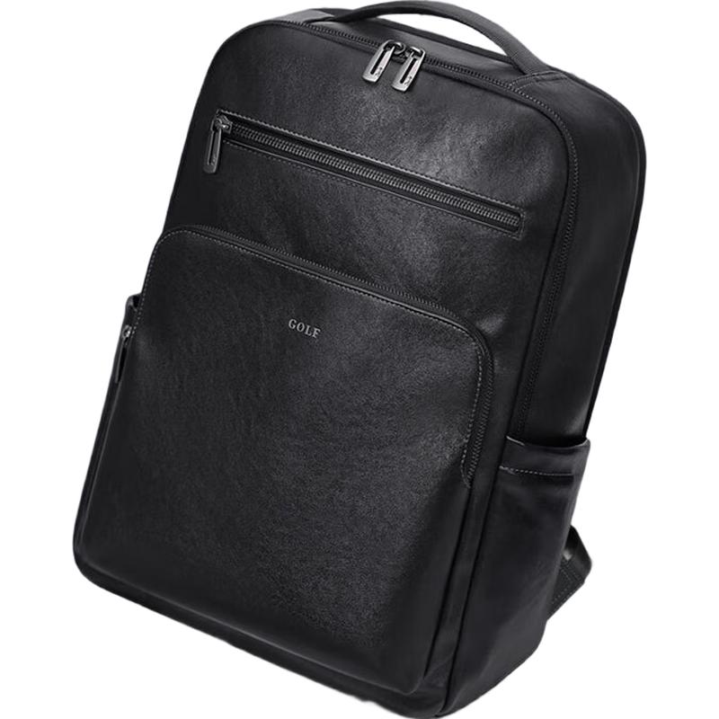 

GOLF Men s Soft Leather Laptop Backpack