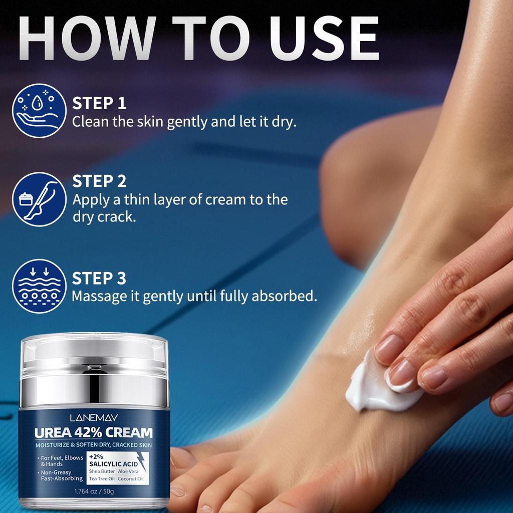 Urea 42% Cream- Intense Hydration & Moisture Lock, Improve Skin’s Barrier - Provides 24-Hour Moisture and Protection for Ultra-Dry Skin,50g