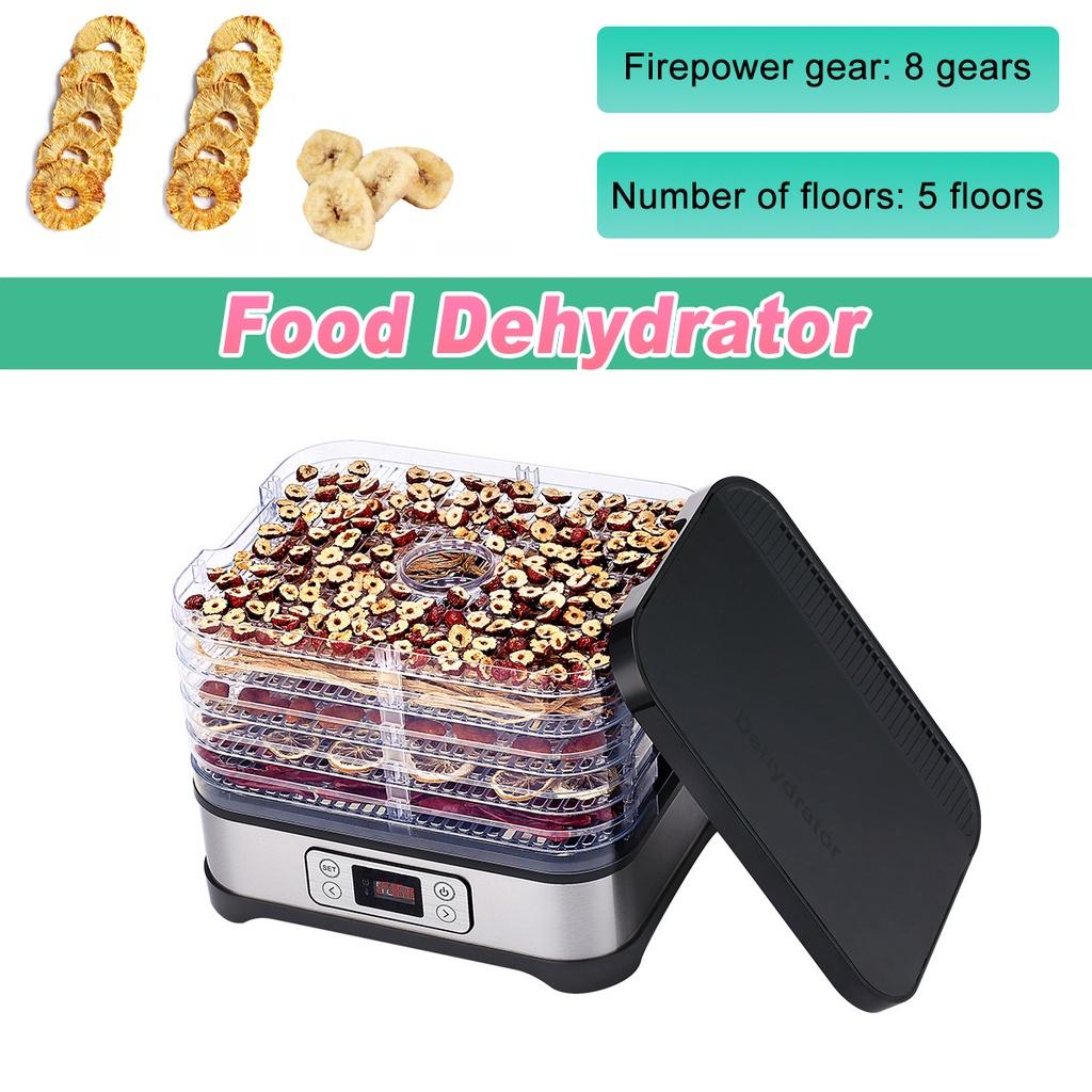 230W 5 Trays Food Dryer Dehydrator with Digital Timer and Temperature Control for Fruit Vegetable Meat Beef Jerky 220V