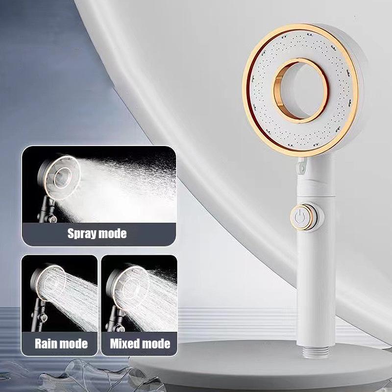 

Душевая головка высокого давления с 3 режимами, регулируемая, экономящая воду, остановка одним нажатием, распыление воды, большой расход, смеситель для душа, аксессуары для ванной комнаты