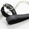 Male Adjustable Cock Ring with Dog Chain Traction Comfortable Durable BDSM Adult Toy for Men