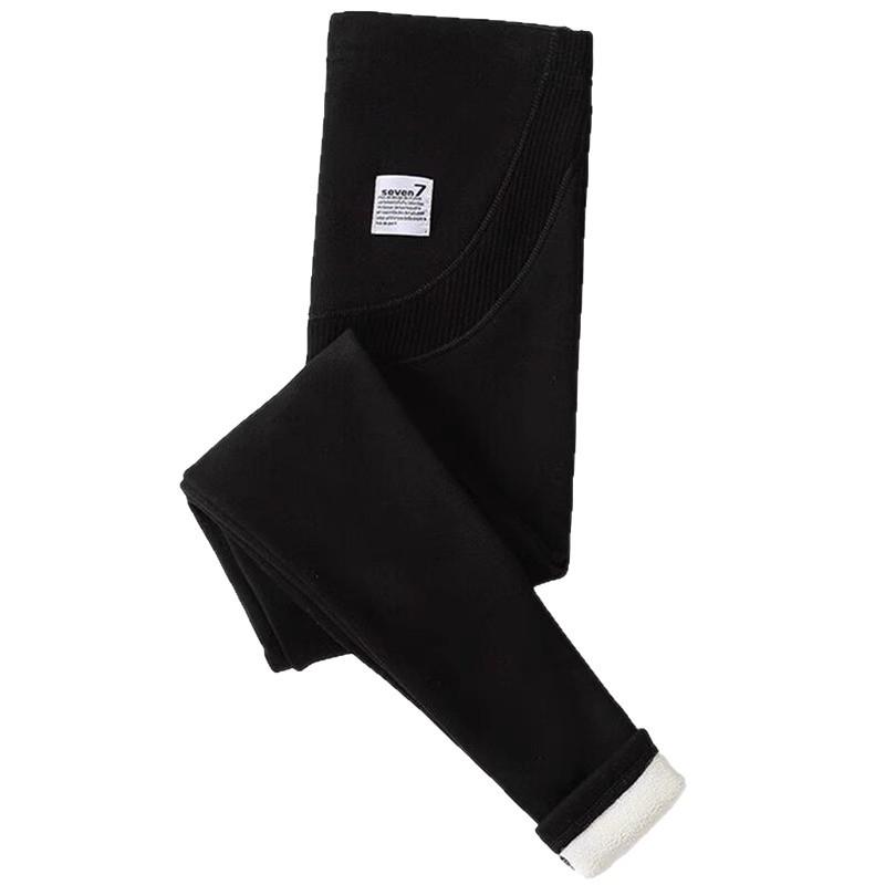 Maternity Plus Size Velvet Leggings: Tummy Support & Winter Warmth