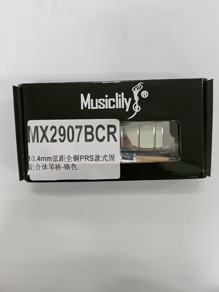 Musiclily Ultra 10.4mm Brass Guitar Wraparound Bridge Tailpiece for Electric Guitars, Made In USA, Nickel