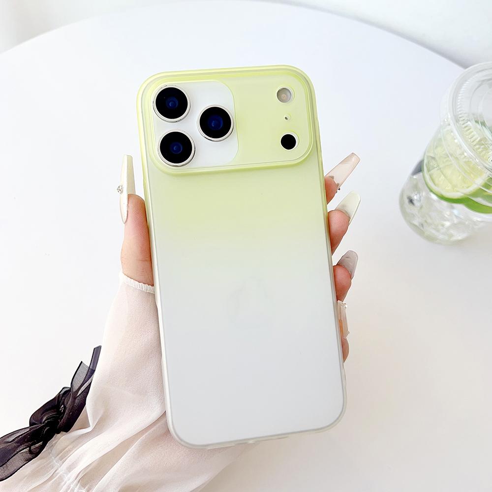 

Роскошный Прозрачный Чехол с Градиентом Цвета Для iPhone 17 Air 16 16E 15 14 13 Pro Max Plus Жесткая Поликарбонатная Крышка Матовая Ультратонкая Оболочка Девочка iPhone 15 зелёный