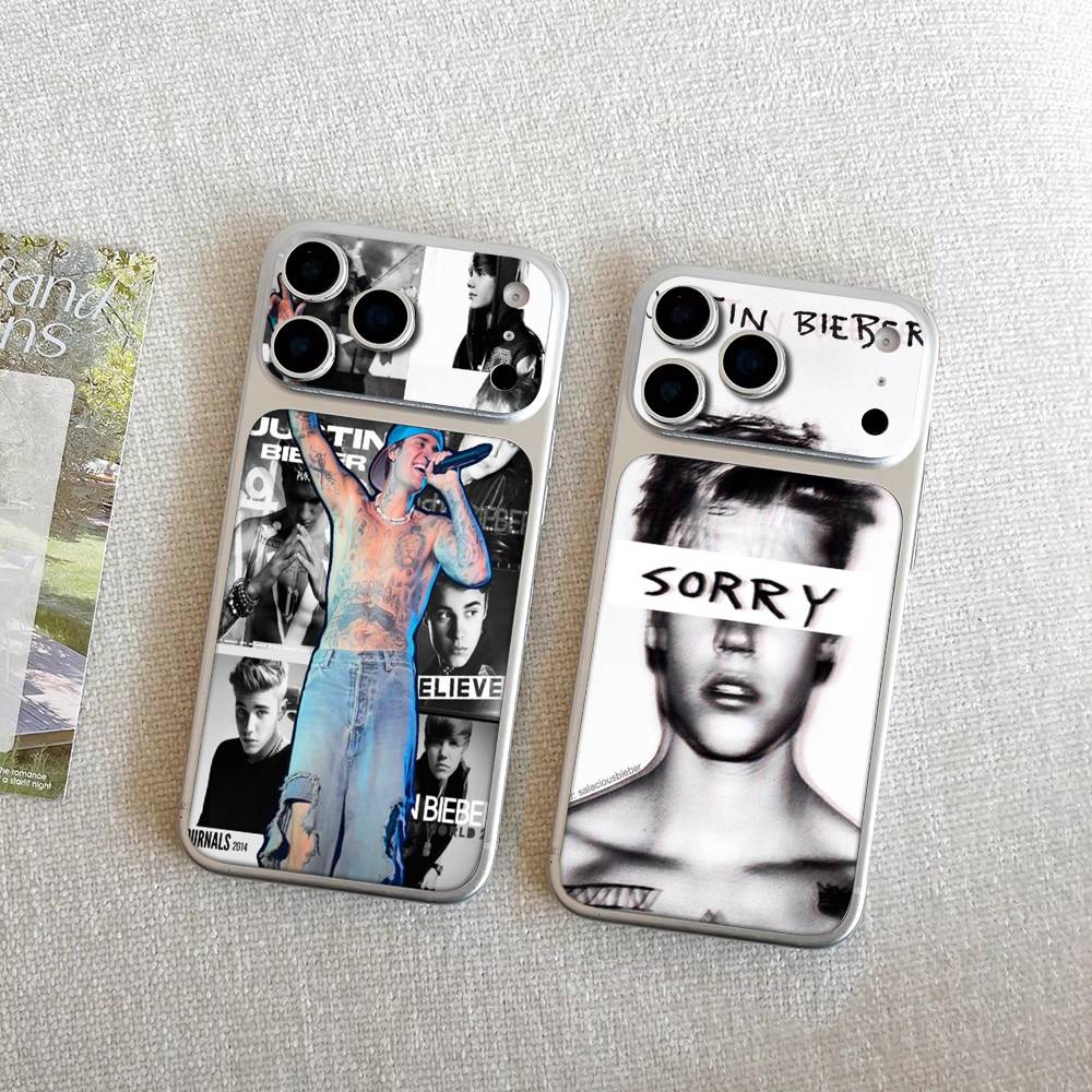 Singer Justin B-Bieber Wrap Sticker For IPhone17 Pro/17pro Max Phone Decal Skin Rear Protector Case Film Full Cover