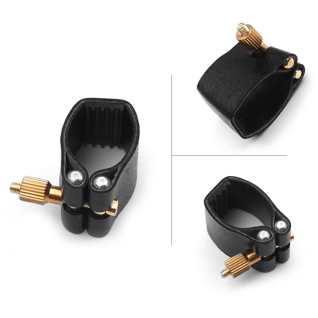 Alto Sax Saxophone Mouthpiece Cap PU Leather Ligature for Sax Accessory Replacement
