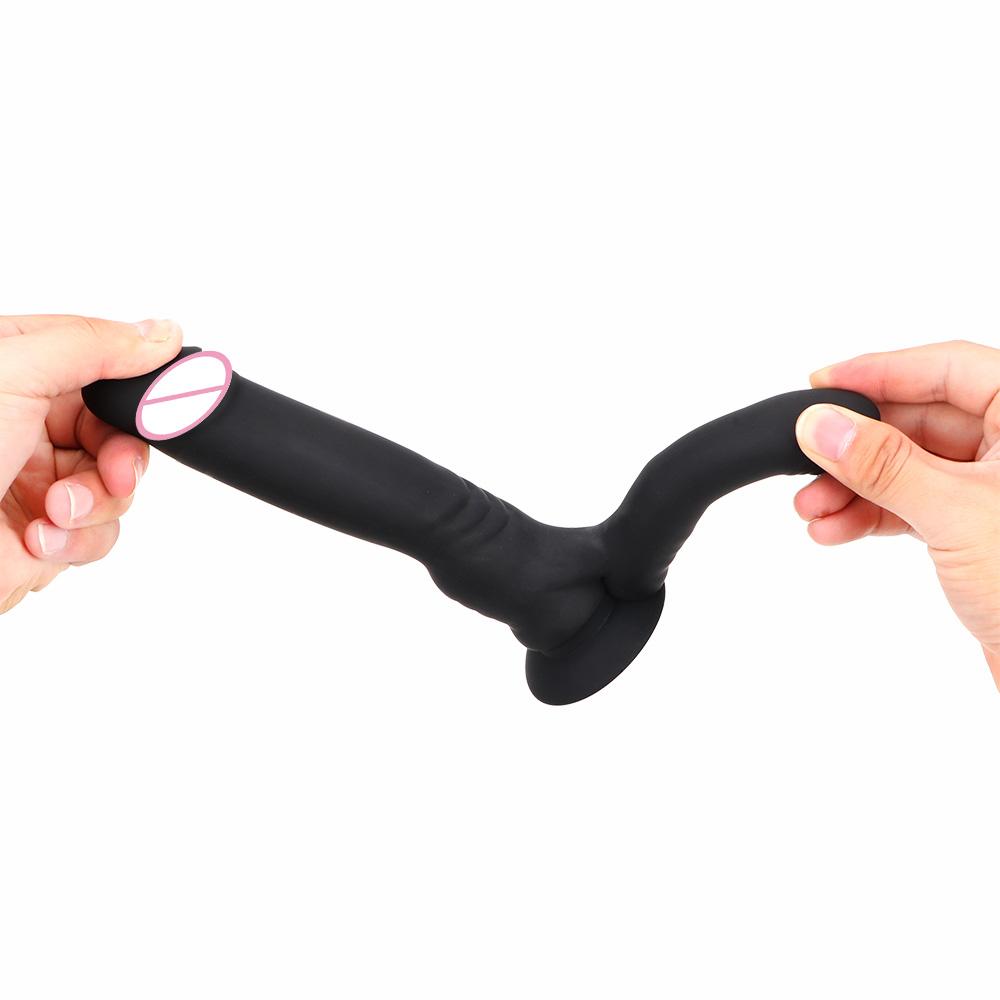 Silicone Dual Head Dildo With Bullet Vibrator G-spot Clitoris Stimulator Female Masturbator Anal Plug With Suction Cup Sex Toy