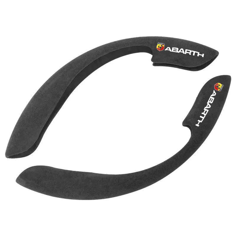 For Abarth Car Steering Wheel Cover Non-slip Card Cover Auto Steering Wheel Handle Booster Protective Cover Auto Accessories