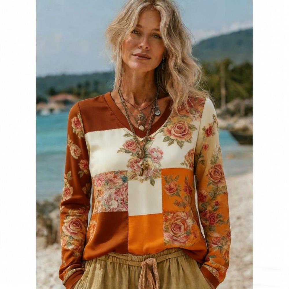 Spring Autumn Europe America Style Fashion V-neck Women's T-shirt Pullover Women Long Sleeve Clothing Outdoor Casual Tees Top