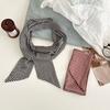 Polka dot silk scarf new versatile rose scarf plaid headband hair tie multi-functional belt waist silk scarf
