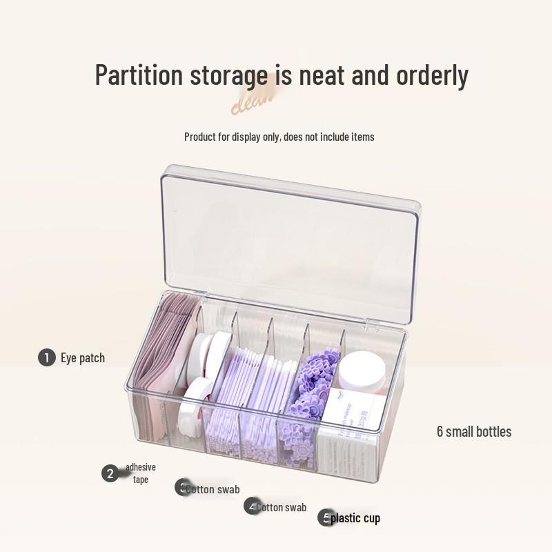 Nail & Eyelash Organizer: Acrylic Storage Box for Cosmetics & Tools