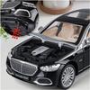 1:Benz S680-Legierungsautomodell im Maßstab 24, zurückziehbares Spielzeugauto mit Sound und Licht als Geschenk für Sammlerstücke. Druckguss-Automodell