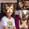 29pieces/set DIY Mask Kit Blank Cat Mask with Plush Faux Fur Eye Mesh Mask Crafting Masquerade Mask Birthday Halloween Party Decor