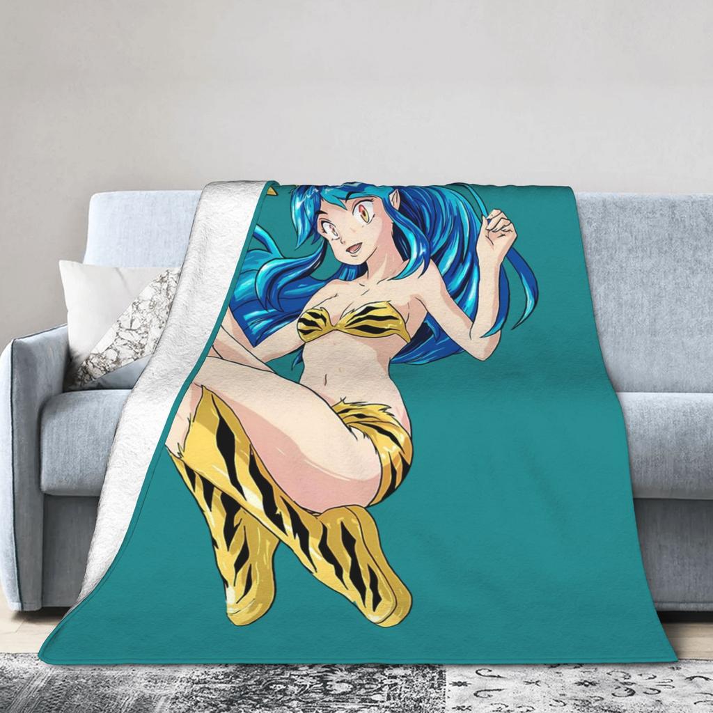 Urusei Yatsura Lamu Blankets Fleece Decoration Breathable Super Soft Throw Blanket for Home Outdoor Bedspreads