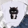 Women Unisex Graphic Tshirt Streetwear Harajuku Graphic Ulzzang Tshirt Funny Cute Cat Vintage Tee Shirt Aesthetic Y2k Tops FeUnisex