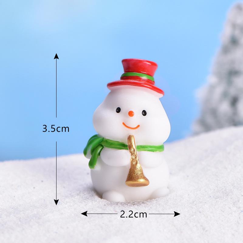 Santa & Snowman Micro Landscape DIY Bonsai Ornament - Christmas Gift Decoration
