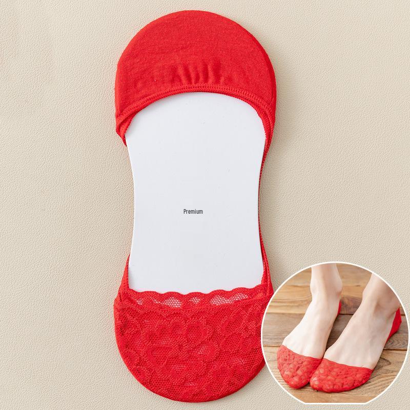 Wedding Double Happiness Red Socks: Non-Slip High Heel Socks for Brides, Groom Ankle Socks, Mid-Calf Unisex Pair