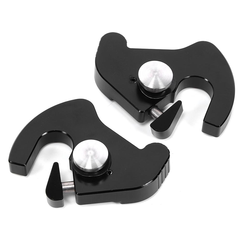 

Pair of LeftRight Rotary Sissy Bar Luggage Rack Docking Latch Clip Kit CNC Aluminium Fits for чёрный