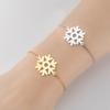 2025 Winter Luxury Snowflake Pattern Stainless Steel Pendant Bracelet for Girls
