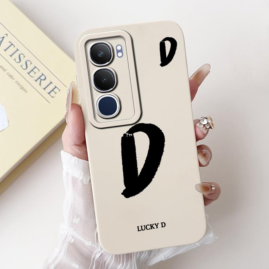 Für Vivo Y19s 4G Hülle V2419 Luxuriöse Glücksbuchstaben Cover Stoßfeste Weiche TPU Handyhülle Für Vivo Y19s Y 19 s VivoY19s Fundas Coque