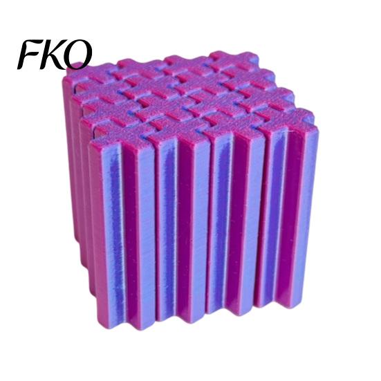 Artistic Office Toy 3D Printed Slime Cube Fidget Toy, Squishy Puzzle Stress Relief for Desk Office, Modeling Sculpture Creative Geometric Desktop
