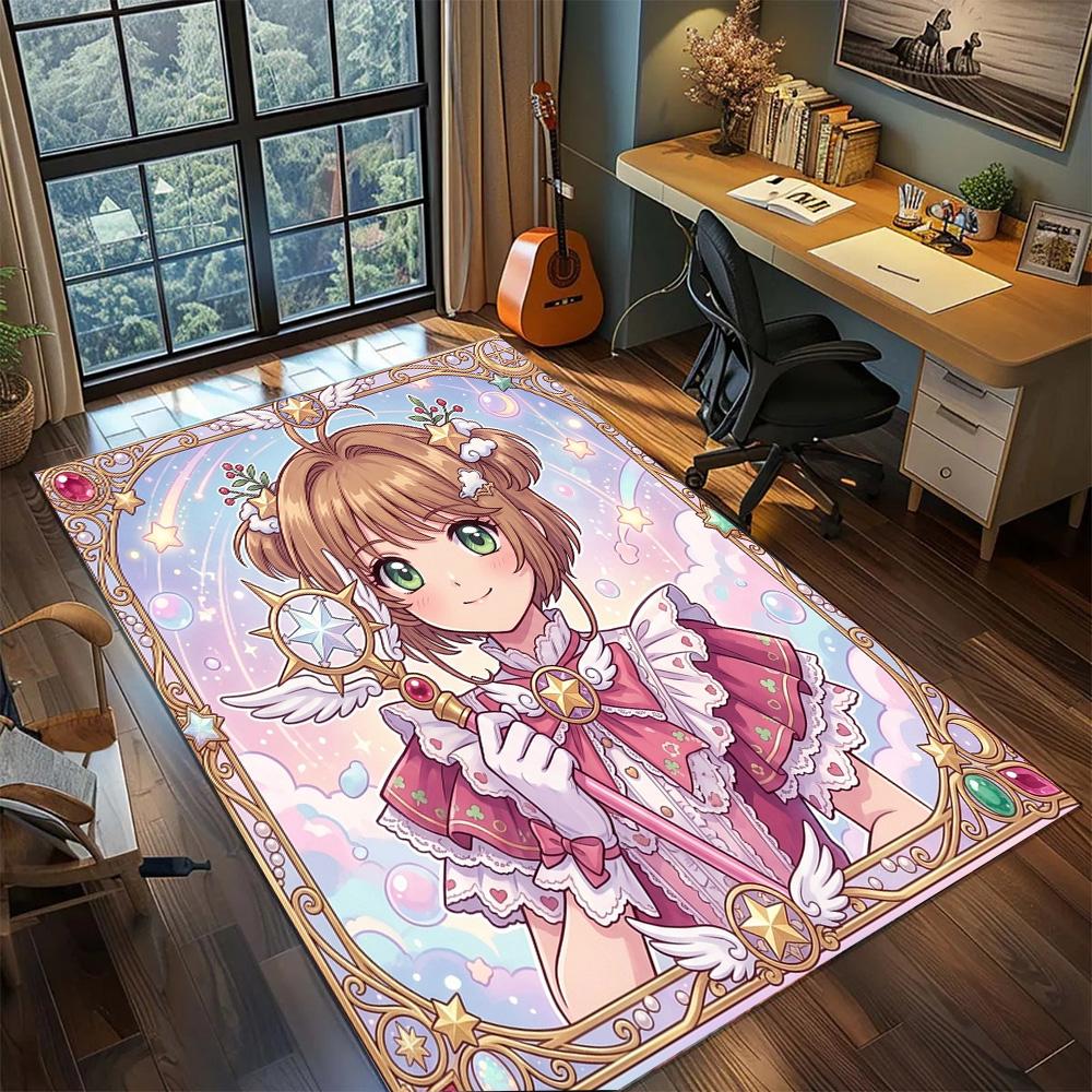 Cardcaptor Sakura Floor Mat Home Bedroom Non Slip Large Area Washable Rug Carpet Gamer Room Decor.-TING