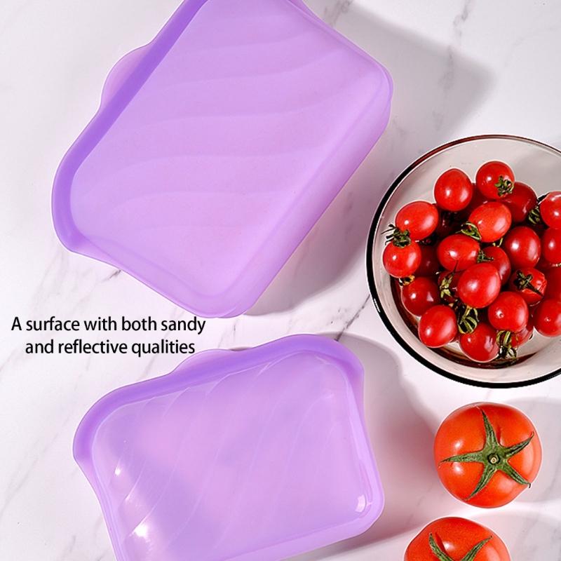 Durable Silicone Food Containers For Meal Preps Freezer Microwave Safe Lunch Bags Kitchen Essential