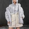 Puma MMQ Series Solid Short Stand Collar Hidden Zip Down Jacket Unisex Outerwear Grey 536623-80