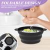 2Pcs Silicone Face Ice Bowl Foldable Ice Bath Facial Washbasin with Built In Tray Portable Washbasin for Home Travel